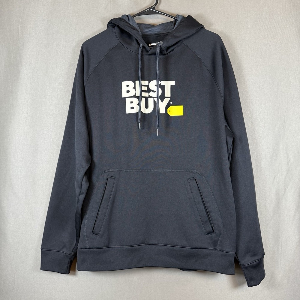 Best Buy Hoodie Mens Employee Uniform Work Graphic Black Large L